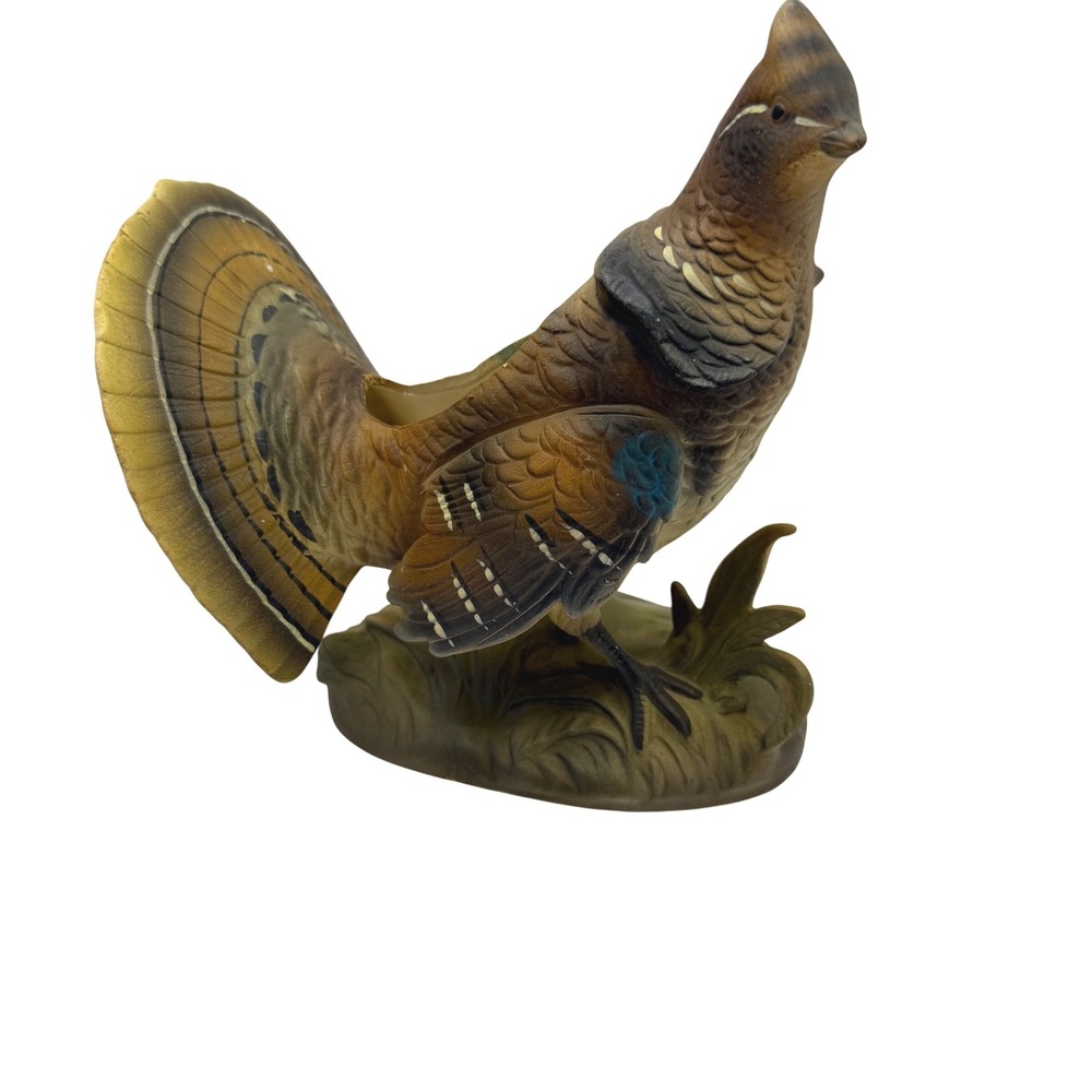 Vintage INARCO‎ Pheasant Planter Bird Figurine Japan Brown Ceramic 6.5"
